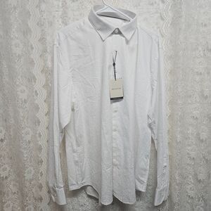 Bugatchi Classic White Dress Shirt NWT BUGATCHI SIZE XL